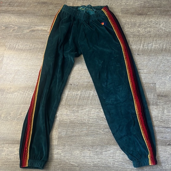 Aviator Nation Green Velour Sweatpants Size XS - Picture 5 of 5